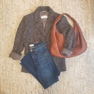 ❄️ MaxMara Tweed Blazer in Marled Brown